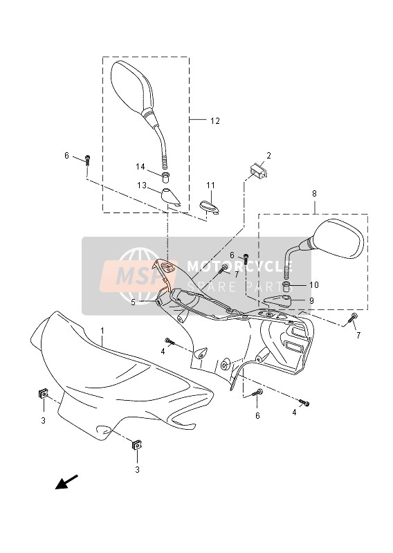 5C3F62900000, Spiegel, Yamaha, 2